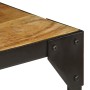 Mesa de centro de madera maciza de mango rugosa y acero 110 cm en Mesas de centro | Comprar online en Foru.es