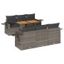 Set de sofás de jardín 7 pzas con cojines ratán sintético gris de , Conjuntos de jardín - Ref: Foro24-3327112, Precio: 525,87...