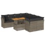 Set de sofás de jardín con cojines 9 pzas ratán sintético gris de , Conjuntos de jardín - Ref: Foro24-3326909, Precio: 585,42...