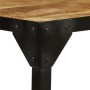 Mesa de centro de madera maciza de mango rugosa y acero 110 cm en Mesas de centro | Comprar online en Foru.es