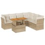 Set sofás de jardín 7 piezas y cojines ratán sintético beige de , Conjuntos de jardín - Ref: Foro24-3326935, Precio: 501,47 €...