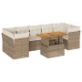 Set de sofás de jardín y cojines 8 piezas ratán sintético beige de , Conjuntos de jardín - Ref: Foro24-3326900, Precio: 569,7...