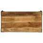 Mesa de centro de madera maciza de mango rugosa y acero 110 cm en Mesas de centro | Comprar online en Foru.es