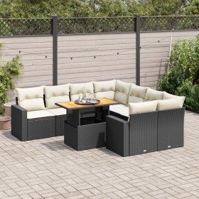Set de sofás de jardín con cojines 9 pzas ratán sintético negro de , Conjuntos de jardín - Ref: Foro24-3327017, Precio: 589,1...