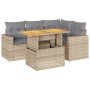 Juego de sofás jardín con cojines 5 pzas ratán sintético beige de , Conjuntos de jardín - Ref: Foro24-3327034, Precio: 414,06...