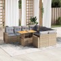 Set de sofás de jardín con cojines 9 pzas ratán sintético beige de , Conjuntos de jardín - Ref: Foro24-3327020, Precio: 659,2...