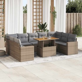 Juego de sofás jardín con cojines beige 10 pzas ratán sintético de , Conjuntos de jardín - Ref: Foro24-3327083, Precio: 712,5...