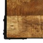 Mesa de centro de madera maciza de mango rugosa y acero 110 cm en Mesas de centro | Comprar online en Foru.es
