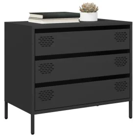 Aparador de acero laminado en frío negro 68x39x58,5 cm de , Aparadores - Ref: Foro24-851292, Precio: 79,30 €, Descuento: %
