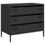 Aparador de acero laminado en frío negro 68x39x58,5 cm de , Aparadores - Ref: Foro24-851292, Precio: 80,04 €, Descuento: %