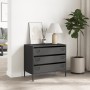 Aparador de acero laminado en frío negro 68x39x58,5 cm de , Aparadores - Ref: Foro24-851292, Precio: 80,04 €, Descuento: %
