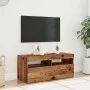 Mueble TV luces LED madera ingeniería envejecida 90x35x40 cm de , Muebles TV - Ref: Foro24-856307, Precio: 68,53 €, Descuento: %