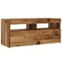Mueble TV luces LED madera ingeniería envejecida 90x35x40 cm de , Muebles TV - Ref: Foro24-856307, Precio: 68,53 €, Descuento: %
