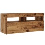 Mueble TV luces LED madera ingeniería envejecida 90x35x40 cm de , Muebles TV - Ref: Foro24-856307, Precio: 69,65 €, Descuento: %