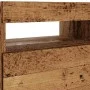 Mueble TV luces LED madera ingeniería envejecida 90x35x40 cm de , Muebles TV - Ref: Foro24-856307, Precio: 68,53 €, Descuento: %