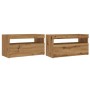Muebles TV con luces LED 2 uds madera ingeniería roble artisan de , Muebles TV - Ref: Foro24-856318, Precio: 85,70 €, Descuen...