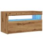 Muebles TV con luces LED 2 uds madera ingeniería roble artisan de , Muebles TV - Ref: Foro24-856318, Precio: 85,70 €, Descuen...