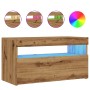 Muebles TV con luces LED 2 uds madera ingeniería roble artisan de , Muebles TV - Ref: Foro24-856318, Precio: 85,70 €, Descuen...
