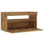 Muebles TV con luces LED 2 uds madera ingeniería roble artisan de , Muebles TV - Ref: Foro24-856318, Precio: 85,70 €, Descuen...