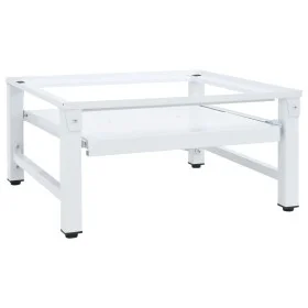Soporte pedestal para lavadora con estante extraíble blanco de , Accesorios para lavadoras y secadoras - Ref: Foro24-4009873,...