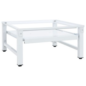 Soporte pedestal para lavadora con estante extraíble blanco de , Accesorios para lavadoras y secadoras - Ref: Foro24-4009873,...