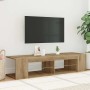 Mueble de TV luces LED madera roble artisan 135x39x30 cm de , Muebles TV - Ref: Foro24-856324, Precio: 78,92 €, Descuento: %