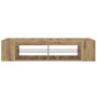 Mueble de TV luces LED madera roble artisan 135x39x30 cm de , Muebles TV - Ref: Foro24-856324, Precio: 78,92 €, Descuento: %
