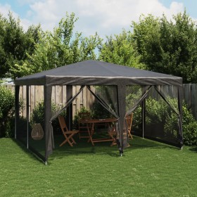 Carpa para fiestas 8 paredes de malla HDPE gris antracita 4x4 m de , Carpas y cenadores - Ref: Foro24-4010064, Precio: 139,74...