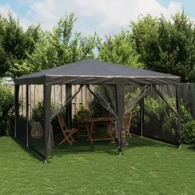 Carpa para fiestas 8 paredes de malla HDPE gris antracita 4x4 m de , Carpas y cenadores - Ref: Foro24-4010064, Precio: 129,92...