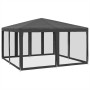 Carpa para fiestas 8 paredes de malla HDPE gris antracita 4x4 m de , Carpas y cenadores - Ref: Foro24-4010064, Precio: 139,74...