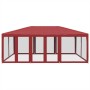 Carpa para fiestas con 10 paredes de malla HDPE rojo 6x4 m de , Carpas y cenadores - Ref: Foro24-4010070, Precio: 165,53 €, D...