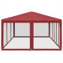 Carpa para fiestas con 10 paredes de malla HDPE rojo 6x4 m de , Carpas y cenadores - Ref: Foro24-4010070, Precio: 165,53 €, D...