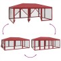 Carpa para fiestas con 10 paredes de malla HDPE rojo 6x4 m de , Carpas y cenadores - Ref: Foro24-4010070, Precio: 165,53 €, D...