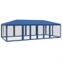 Carpa para fiestas con 12 paredes de malla HDPE azul 8x4 m de , Carpas y cenadores - Ref: Foro24-4010072, Precio: 213,44 €, D...