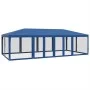Carpa para fiestas con 12 paredes de malla HDPE azul 8x4 m de , Carpas y cenadores - Ref: Foro24-4010072, Precio: 207,60 €, D...