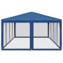 Carpa para fiestas con 12 paredes de malla HDPE azul 8x4 m de , Carpas y cenadores - Ref: Foro24-4010072, Precio: 213,44 €, D...