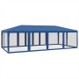 Carpa para fiestas con 12 paredes de malla HDPE azul 8x4 m de , Carpas y cenadores - Ref: Foro24-4010072, Precio: 213,44 €, D...