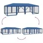 Carpa para fiestas con 12 paredes de malla HDPE azul 8x4 m de , Carpas y cenadores - Ref: Foro24-4010072, Precio: 207,60 €, D...