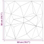 Paneles de pared 12 uds XPS diamante Beton 50x50 cm 3 m² de , Recubrimiento de paredes - Ref: Foro24-4100060, Precio: 47,86 €...