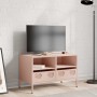 Mueble para TV acero laminado en frío rosa 68x39x43,5 cm de , Muebles TV - Ref: Foro24-851317, Precio: 70,53 €, Descuento: %