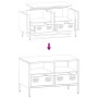 Mueble para TV acero laminado en frío rosa 68x39x43,5 cm de , Muebles TV - Ref: Foro24-851317, Precio: 70,53 €, Descuento: %