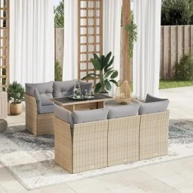 Juego de sofás jardín con cojines 6 pzas ratán sintético beige de , Conjuntos de jardín - Ref: Foro24-3326100, Precio: 453,04...