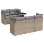 Juego de sofás jardín con cojines 6 pzas ratán sintético beige de , Conjuntos de jardín - Ref: Foro24-3326100, Precio: 459,65...