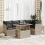 Set de sofás de jardín 6 pzas y cojines ratán sintético gris de , Conjuntos de jardín - Ref: Foro24-3326163, Precio: 454,45 €...