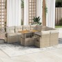 Set de sofás de jardín con cojines 9 pzas ratán sintético beige de , Conjuntos de jardín - Ref: Foro24-3327131, Precio: 701,7...