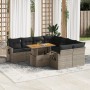 Set de sofás de jardín con cojines 9 pzas ratán sintético gris de , Conjuntos de jardín - Ref: Foro24-3327133, Precio: 613,39...