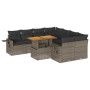 Set de sofás de jardín con cojines 9 pzas ratán sintético gris de , Conjuntos de jardín - Ref: Foro24-3327133, Precio: 613,39...