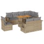 Set de sofás de jardín con cojines 9 pzas ratán sintético beige de , Conjuntos de jardín - Ref: Foro24-3327167, Precio: 705,7...