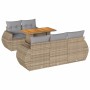 Juego de sofás jardín con cojines 6 pzas ratán sintético beige de , Conjuntos de jardín - Ref: Foro24-3327216, Precio: 501,35...