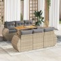 Set sofás de jardín 7 piezas y cojines ratán sintético beige de , Conjuntos de jardín - Ref: Foro24-3327223, Precio: 556,04 €...
